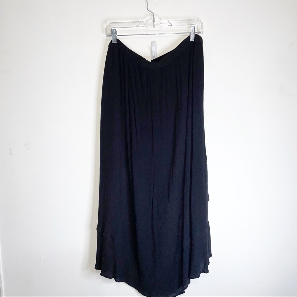 Palazzo pants with attached skirt overlay - Picture 8 of 9
